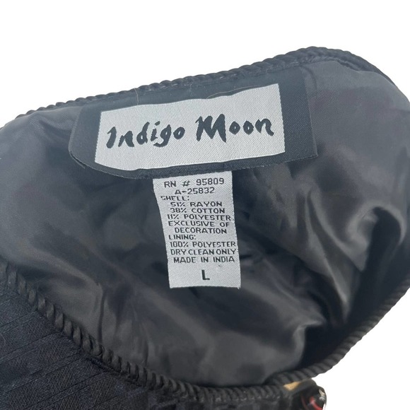 Vintage 80’s Indigo Moon Jacket Brown Patchwork Metallic Large - Picture 8 of 8